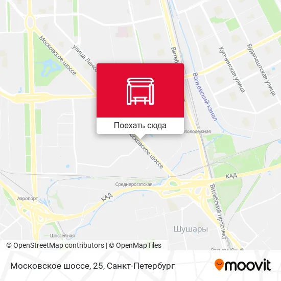 Карта Московское шоссе, 25