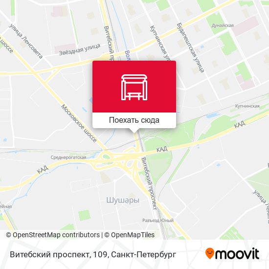 Карта Витебский проспект, 109