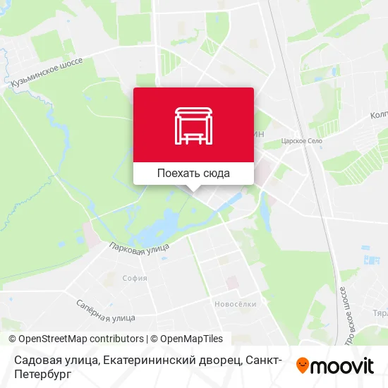 Карта Садовая улица, Екатерининский дворец