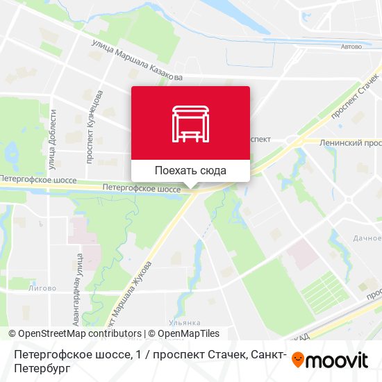 Карта Петергофское шоссе, 1 / проспект Стачек