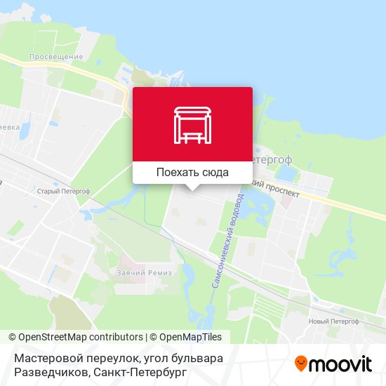 Карта Мастеровой переулок, угол бульвара Разведчиков