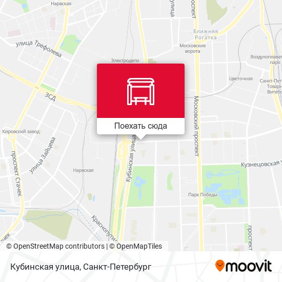Карта Кубинская улица