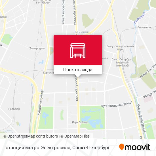 Карта станция метро Электросила