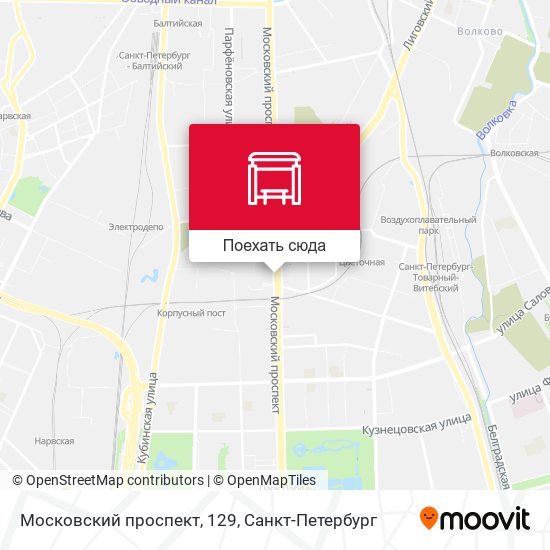 Карта Московский проспект, 129