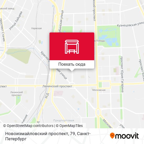 Карта Новоизмайловский проспект, 79