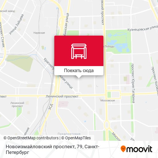 Карта Новоизмайловский проспект, 79