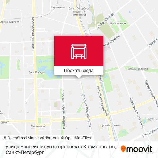 Карта улица Бассейная, угол проспекта Космонавтов