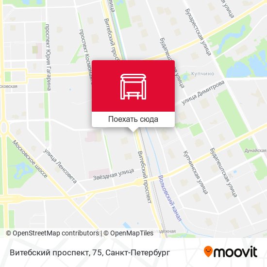 Карта Витебский проспект, 75