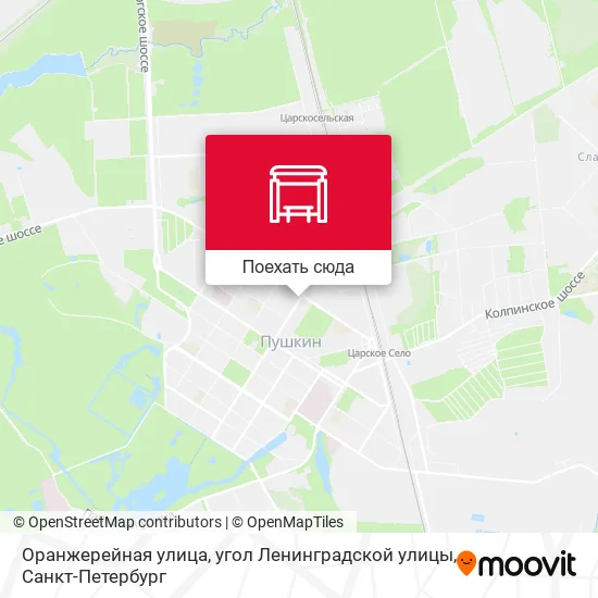 Карта Оранжерейная улица, угол Ленинградской улицы