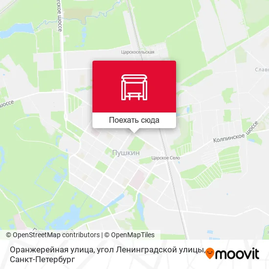 Карта Оранжерейная улица, угол Ленинградской улицы