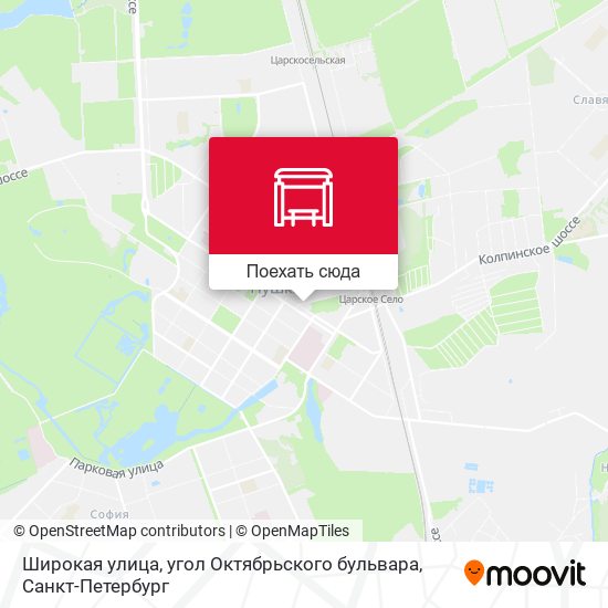 Карта Широкая улица, угол Октябрьского бульвара