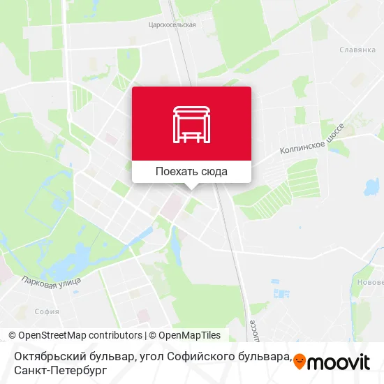 Карта Октябрьский бульвар, угол Софийского бульвара