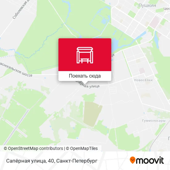 Карта Сапёрная улица, 40