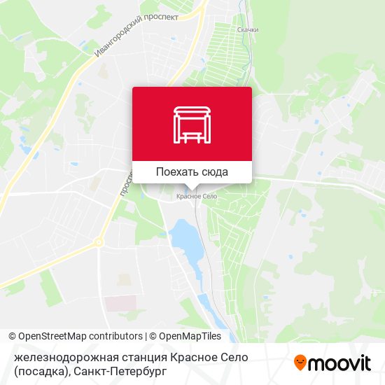 Карта железнодорожная станция Красное Село (посадка)