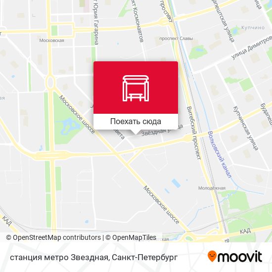 Карта станция метро Звездная