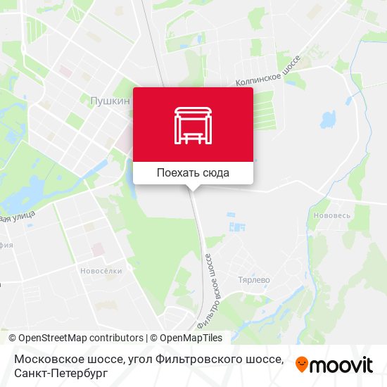 Карта Московское шоссе, угол Фильтровского шоссе