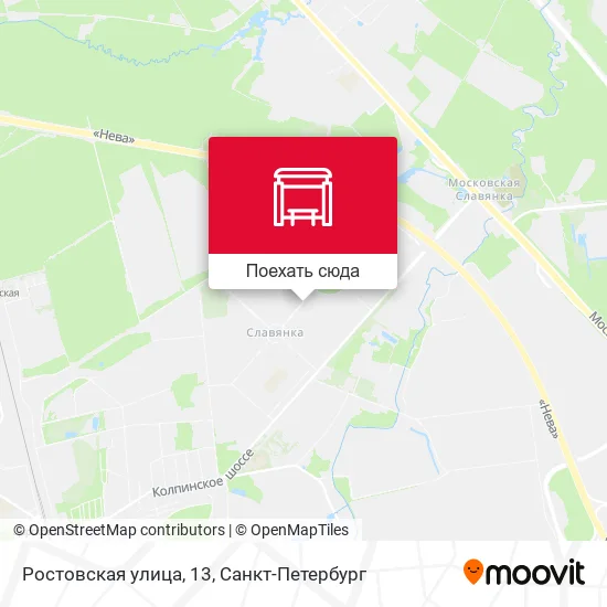 Карта Ростовская улица, 13