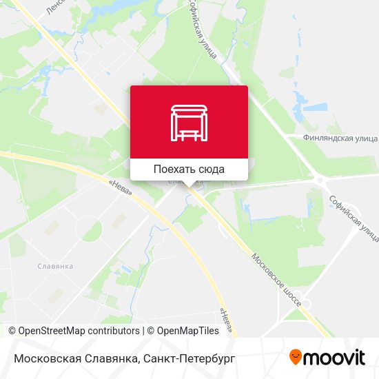 Карта Московская Славянка