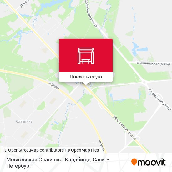 Карта Московская Славянка, Кладбище