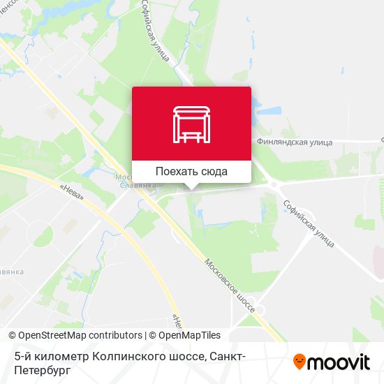Карта 5-й километр Колпинского шоссе