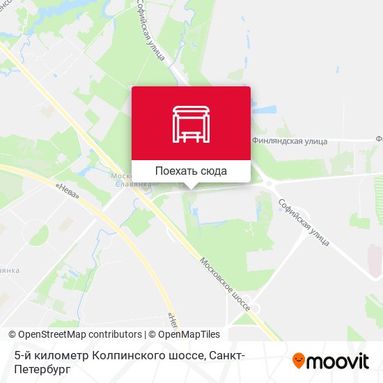 Карта 5-й километр Колпинского шоссе