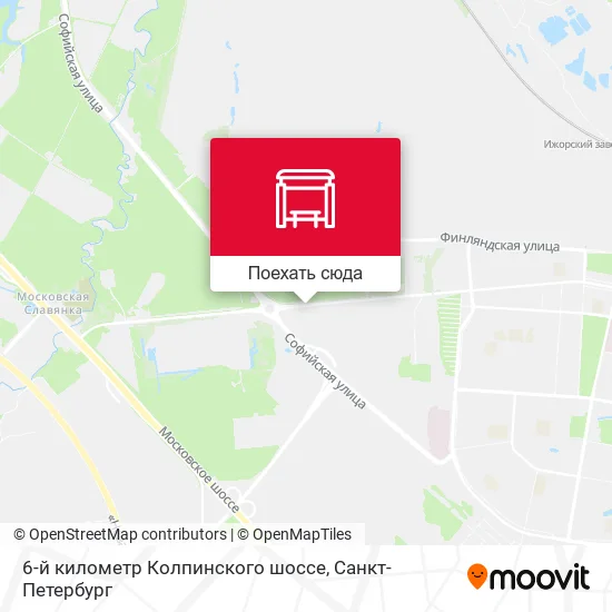 Карта 6-й километр Колпинского шоссе