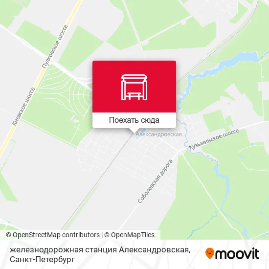 Карта железнодорожная станция Александровская