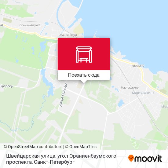 Карта Швейцарская улица, угол Ораниенбаумского проспекта
