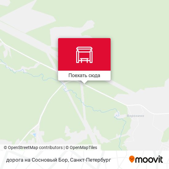 Карта дорога на Сосновый Бор