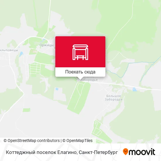 Карта Коттеджный поселок Елагино