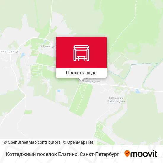 Карта Коттеджный поселок Елагино