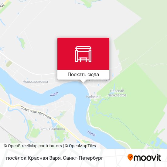 Карта посёлок Красная Заря