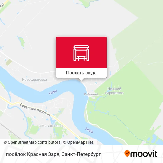 Карта посёлок Красная Заря