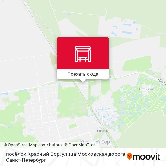 Карта посёлок Красный Бор, улица Московская дорога