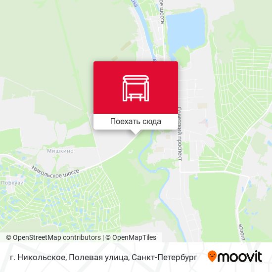 Карта г. Никольское, Полевая улица