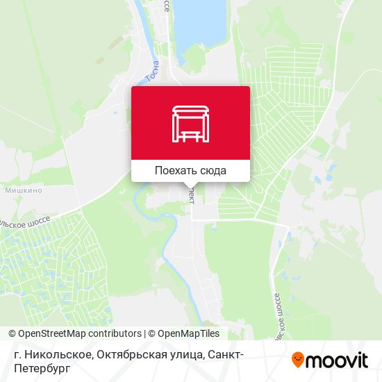 Карта г. Никольское, Октябрьская улица