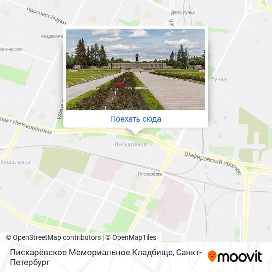 Карта Пискарёвское Мемориальное Кладбище