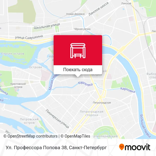 Карта Ул. Профессора Попова 38