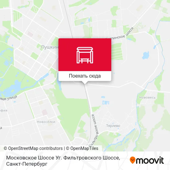 Карта Московское Шоссе Уг. Фильтровского Шоссе