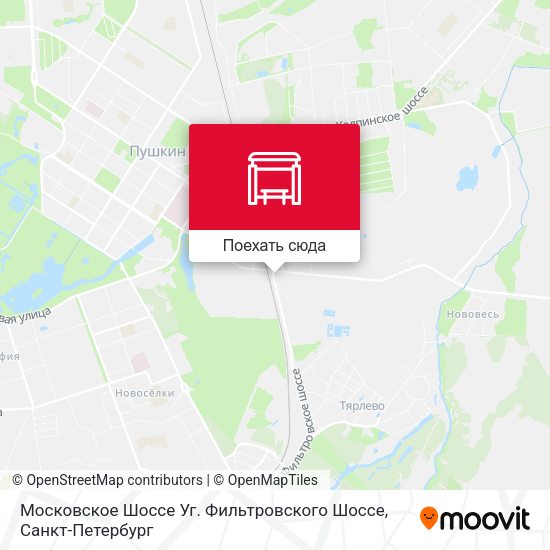 Карта Московское Шоссе Уг. Фильтровского Шоссе