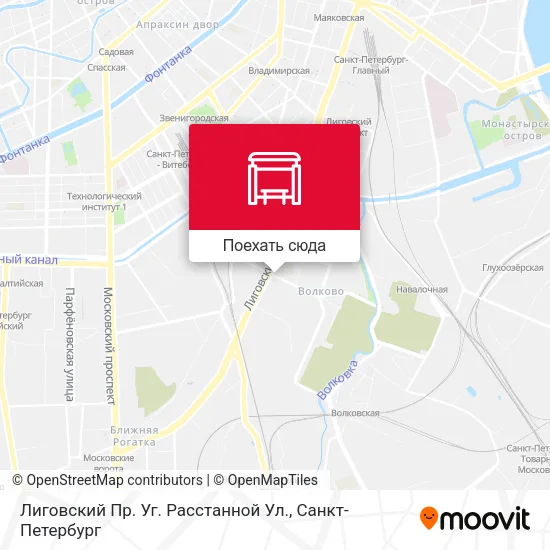 Карта Лиговский Пр. Уг. Расстанной Ул.