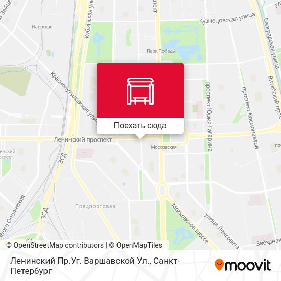 Карта Ленинский Пр.Уг. Варшавской Ул.