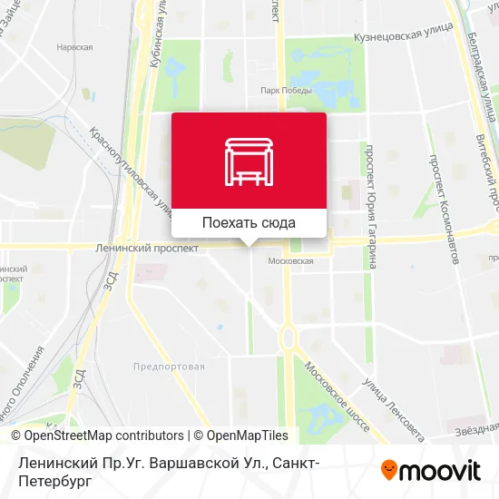 Карта Ленинский Пр.Уг. Варшавской Ул.
