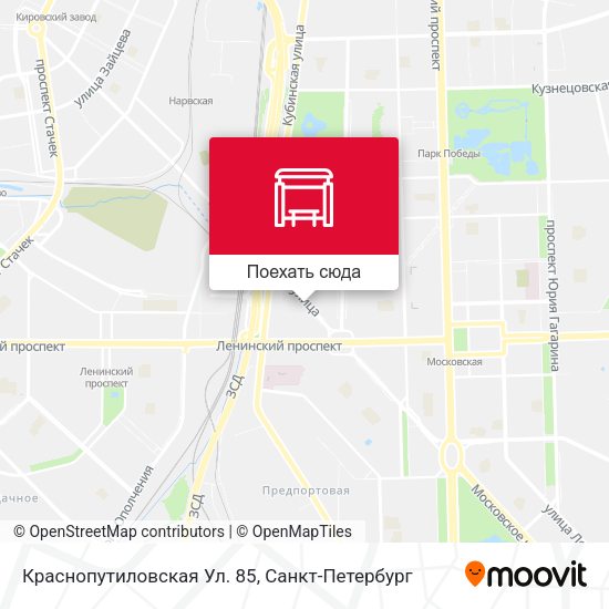 Карта Краснопутиловская Ул. 85