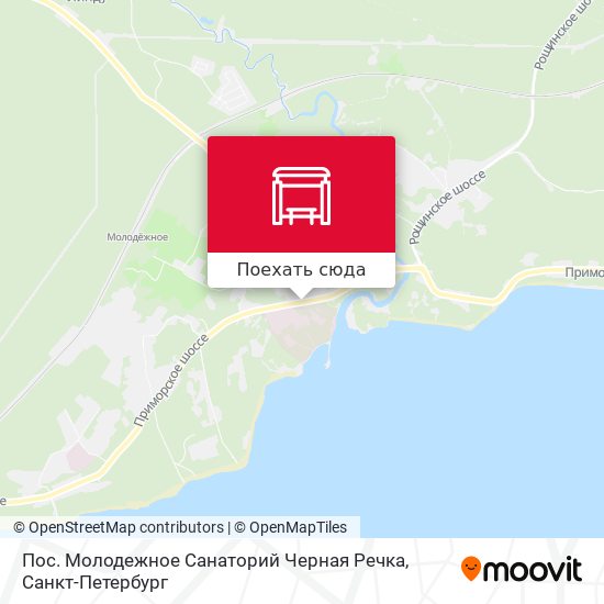 Карта Пос. Молодежное Санаторий Черная Речка