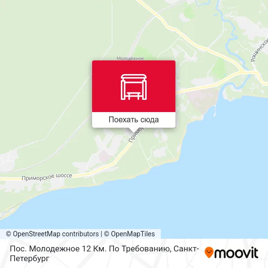 Карта Пос. Молодежное 12 Км.  По Требованию