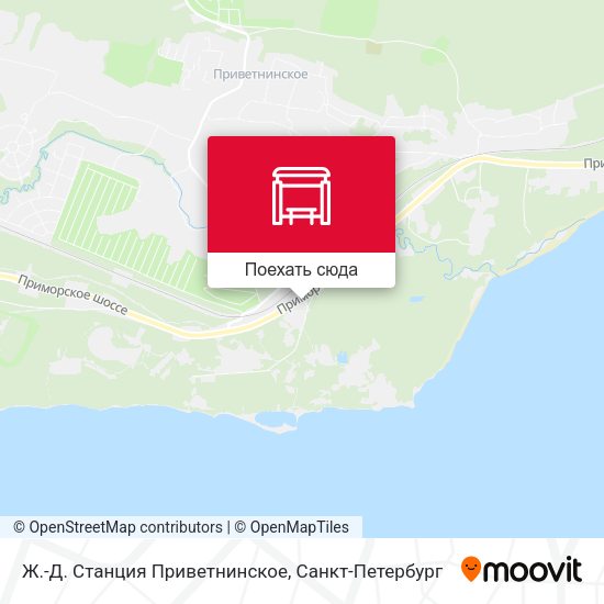 Карта Ж.-Д. Станция  Приветнинское