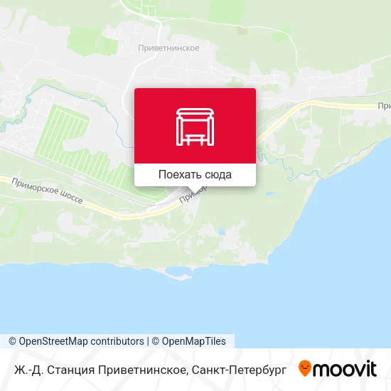 Карта Ж.-Д. Станция  Приветнинское