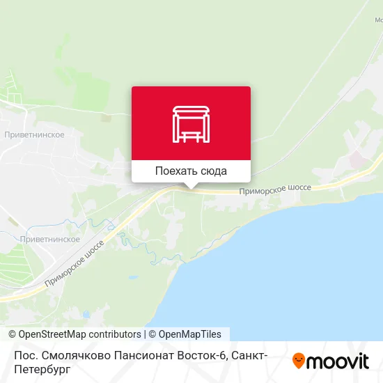 Карта Пос. Смолячково Пансионат Восток-6