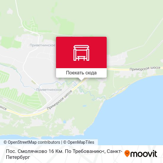 Карта Пос. Смолячково 16 Км. По Требованию<